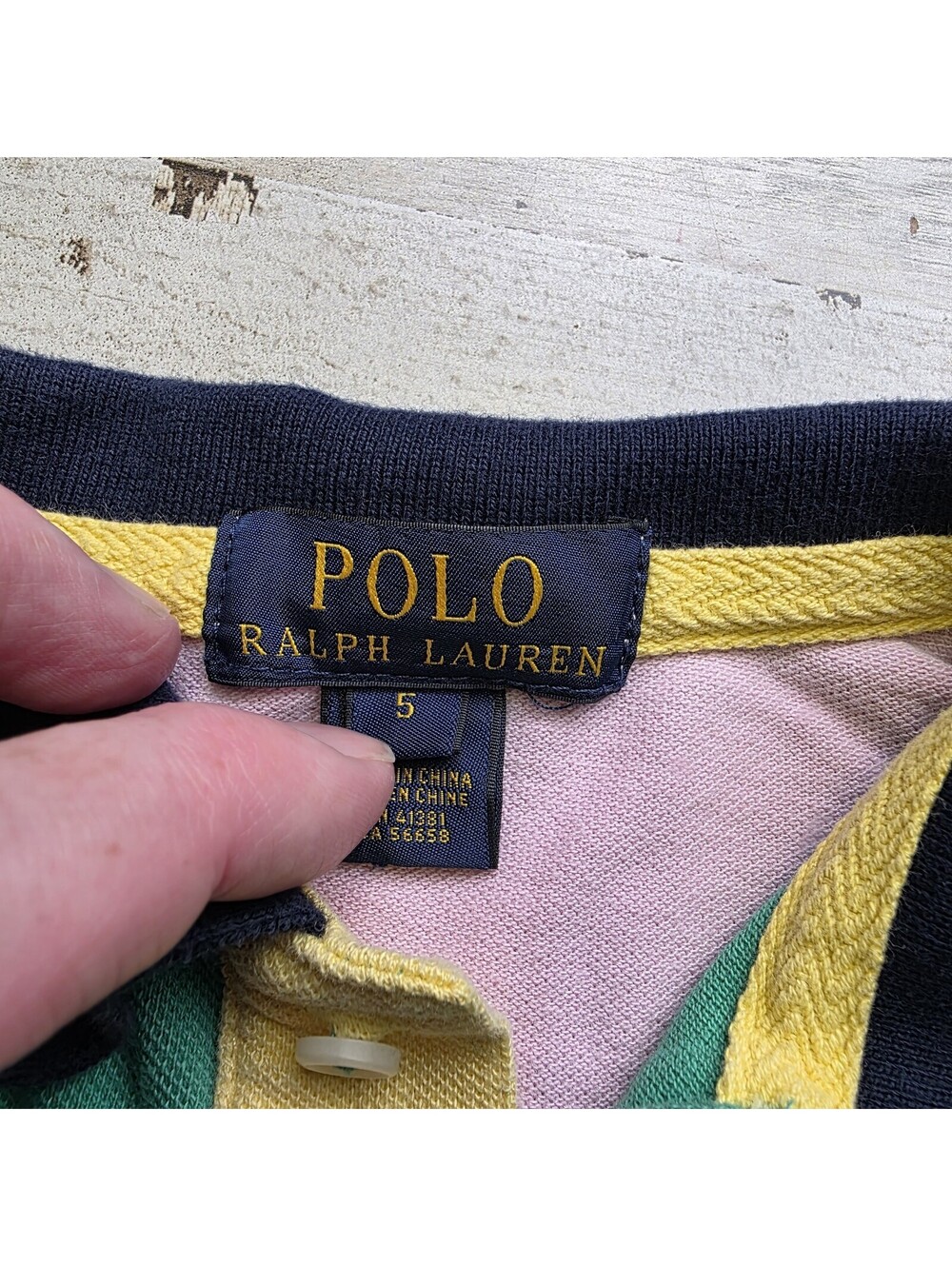 Polo Ralph Lauren Youth Boys Size 5 Color Block Preppy Polo Shirt Big Pony #3 - Picture 3 of 5